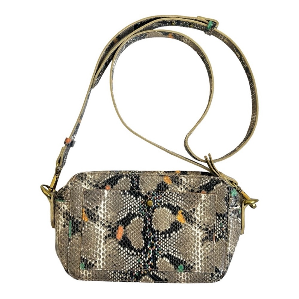 Madewell Transport Crossbody Camera Bag- Reptile Embossed Print